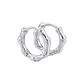 Aros de Plata Esterlina 925 Argollas Pequeñas Tubo Lisas - Miniatura 3