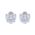 Aros de Plata Esterlina 925 Circon Corazon