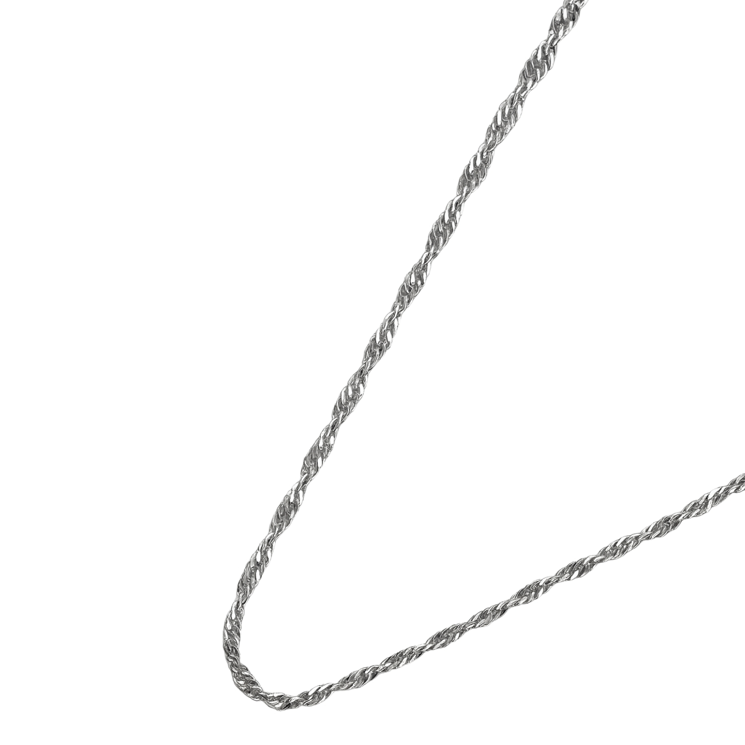 Cadena de Plata Esterlina 925 Singapure 1