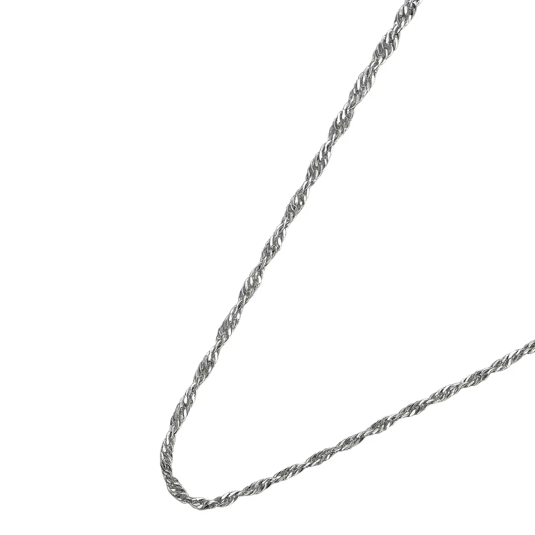 Cadena de Plata Esterlina 925 Singapure 1