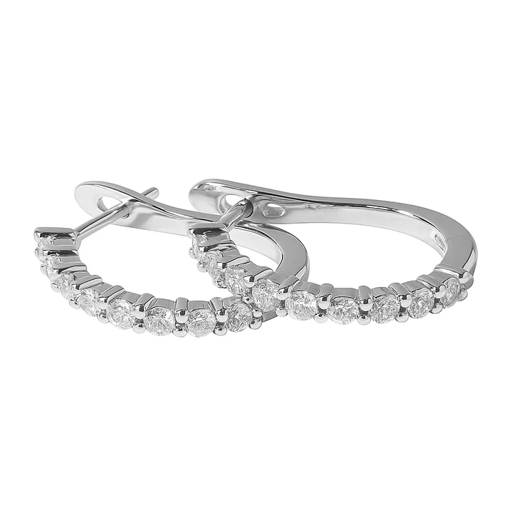 Aros Oro 18kt Diamantes 37 Pts G/VS Corte Brillante | Danielle Costantini 2