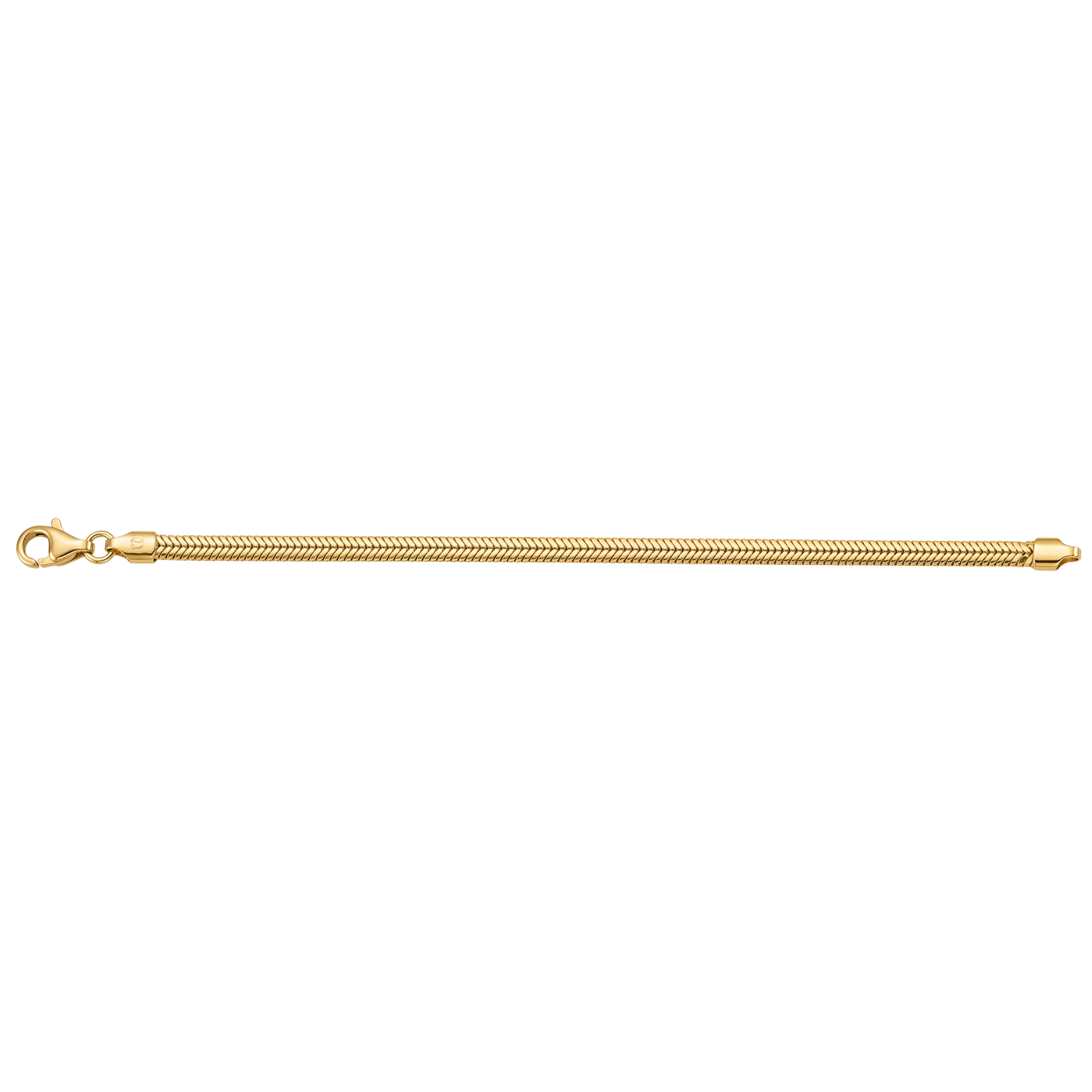 Pulsera de Plata Esterlina 925 Revestida en Oro Amarillo 18kt Cola Serpiente 3