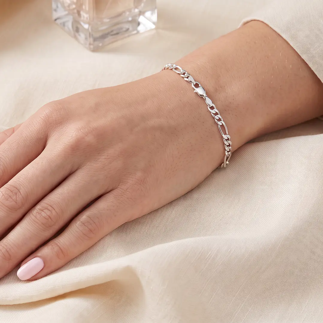 Pulsera de Plata Esterlina 925 Cartier Pulida Larga 4