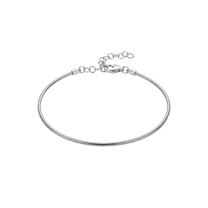 Pulsera de Plata Esterlina 925 Cable Delgada Platinada 1