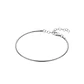 Pulsera de Plata Esterlina 925 Cable Delgada Platinada - Miniatura 2