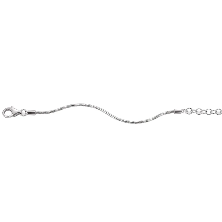 Pulsera de Plata Esterlina 925 Cable Delgada Platinada 3