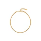 Pulsera de Plata Esterlina 925 Revestida en Oro Amarillo 18kt Cable Delgada - Miniatura 1