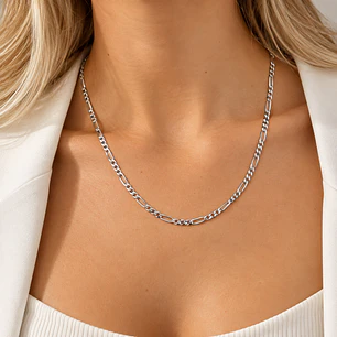 Cadena de Plata Esterlina 925 Cartier 1X3/2 Media