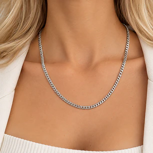 Cadena de Plata Esterlina 925 Groumet 4cm Ancha