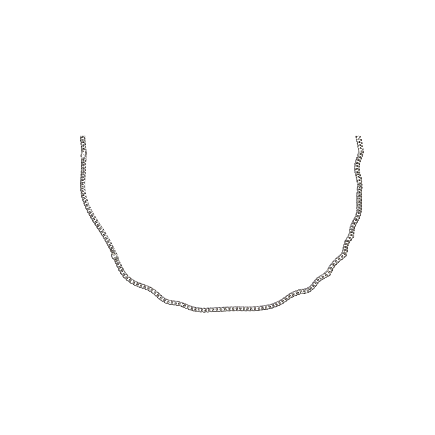 Cadena de Plata Esterlina 925 Groumet 2cm Media Larga 2