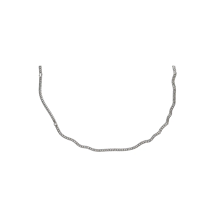 Cadena de Plata Esterlina 925 Groumet 2cm Media Larga 2