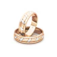 Par Argollas Matrimonio Oro Miel y Blanco 18kt King 5,0mm - Miniatura 1