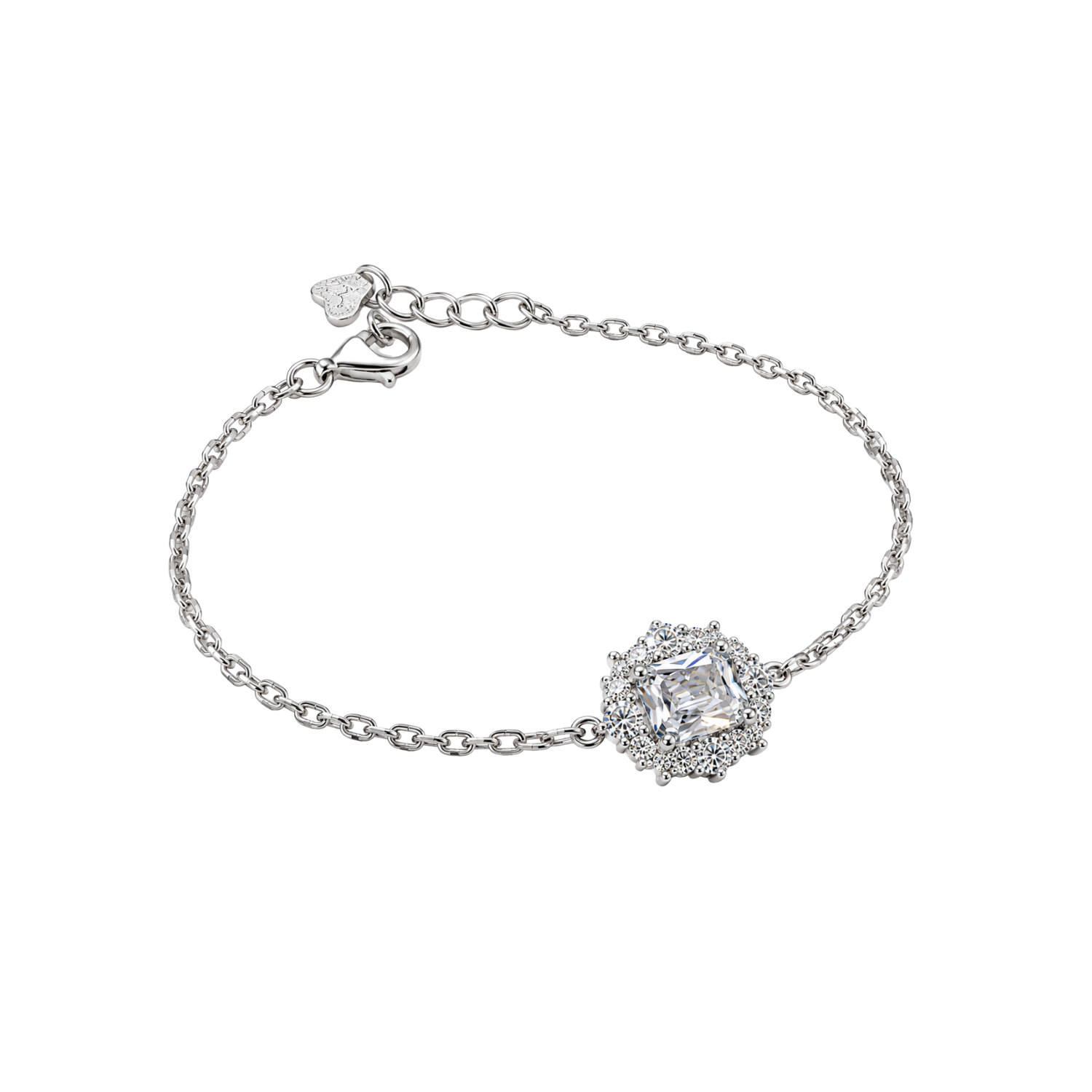 Pulsera de Plata Esterlina 925 Baguette Enmarcado Circón 2