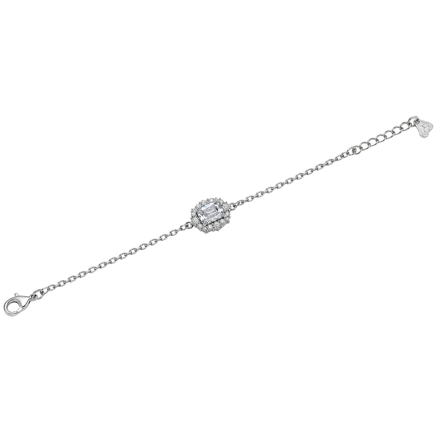 Pulsera de Plata Esterlina 925 Baguette Enmarcado Circón 3