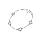 Pulsera de Plata Esterlina 925 Cuatro Argollas Corazón - Miniatura 2