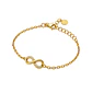 Pulsera de Plata Esterlina 925 Revestido en Oro Amarillo 18kt Infinito Circón - Miniatura 2