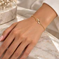 Pulsera de Plata Esterlina 925 Revestido en Oro Amarillo 18kt Infinito Circón - Miniatura 4