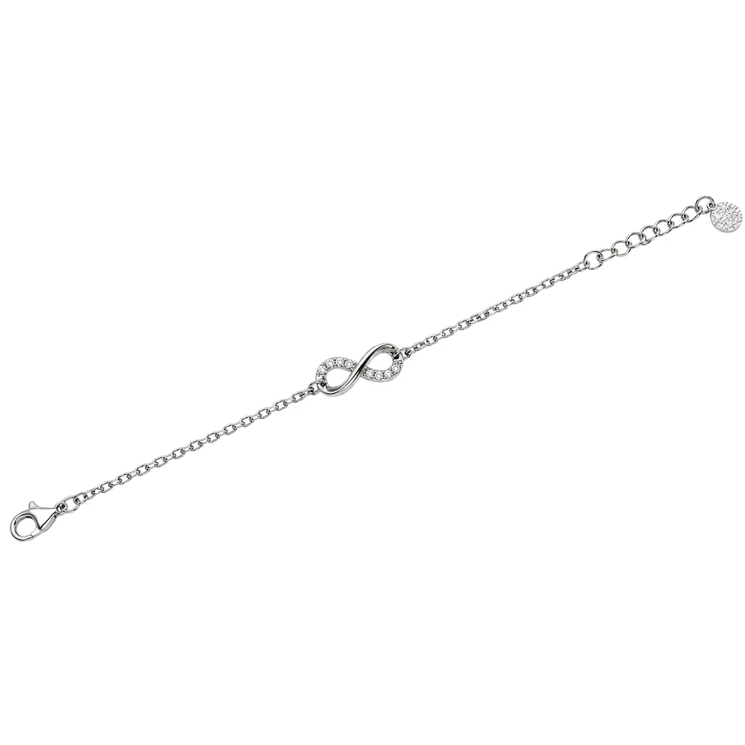 Pulsera de Plata Esterlina 925 Infinito Circón 3