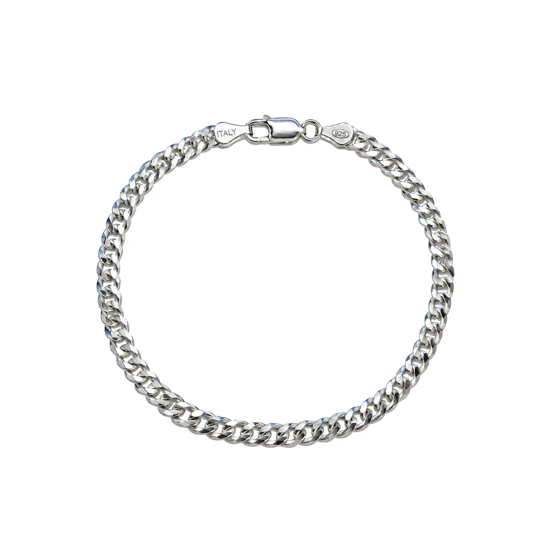 Pulsera de Plata Esterlina 925 Groumet 4MM 1