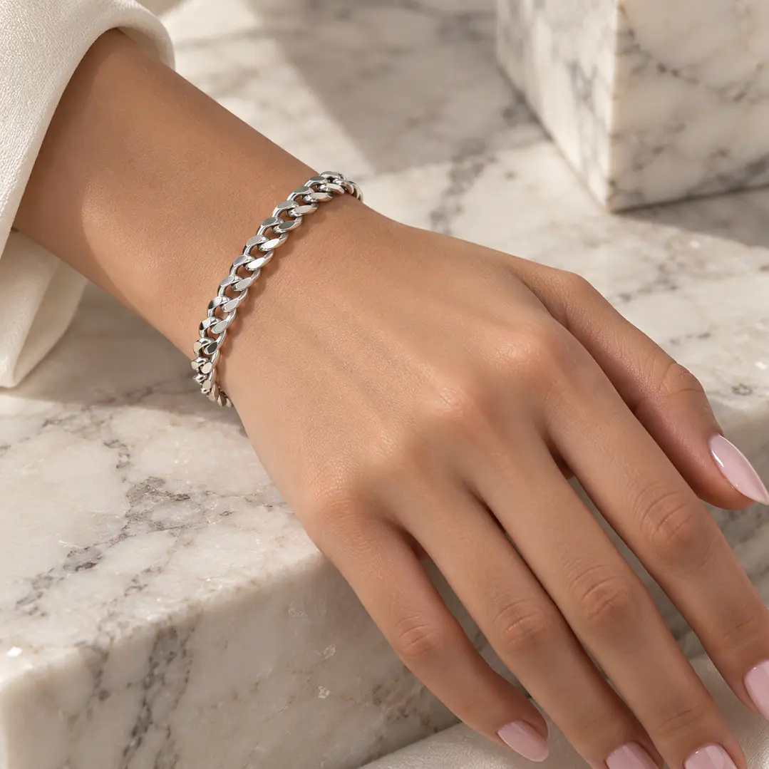 Pulsera de Plata Esterlina 925 Groumet 5MM 4