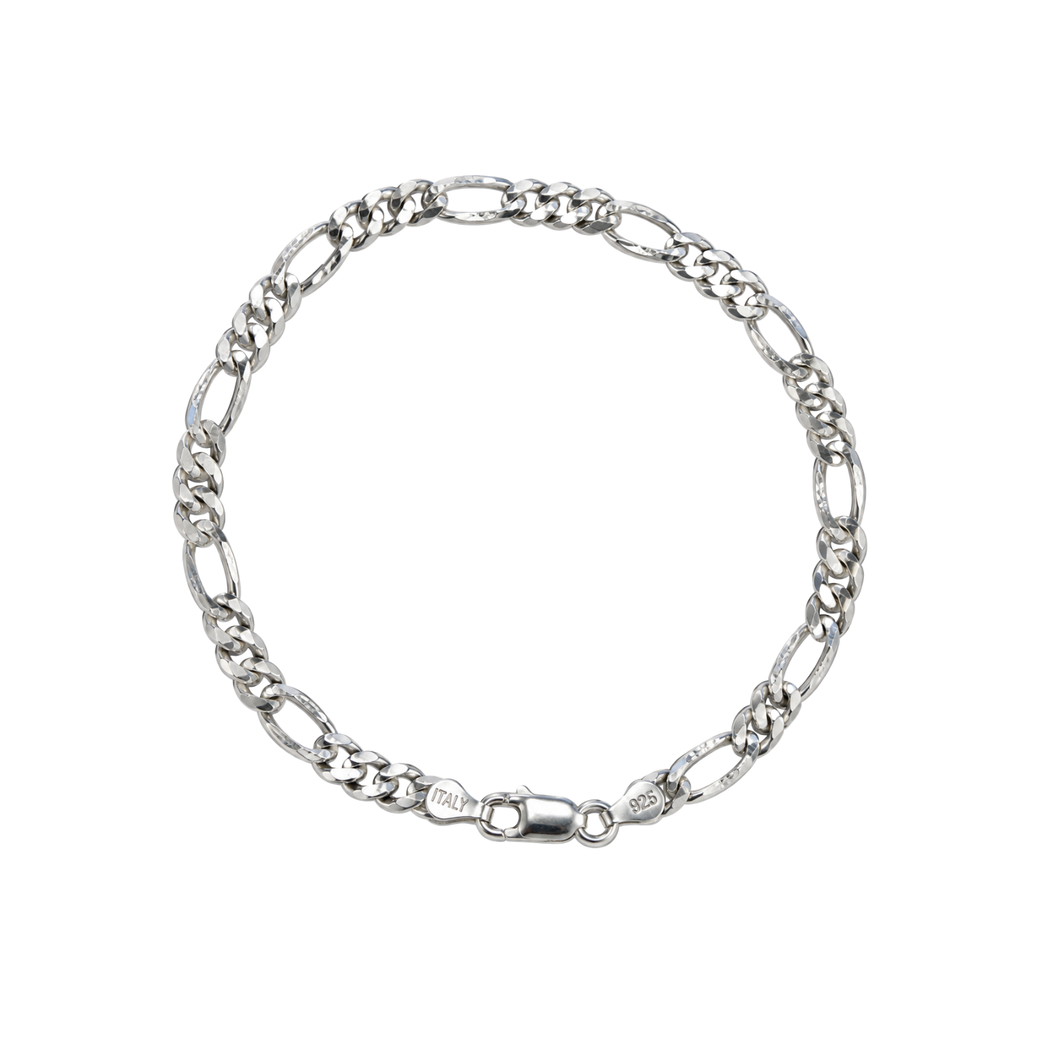 Pulsera de Plata Esterlina 925 3-1 Eslabones Planos 1