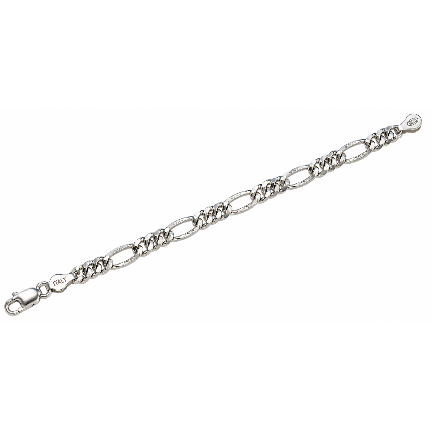 Pulsera de Plata Esterlina 925 3-1 Eslabones Planos 3