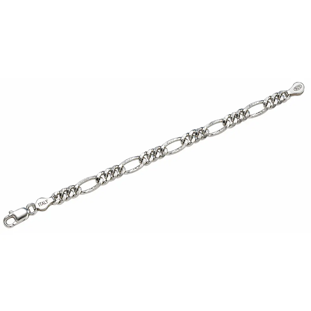 Pulsera de Plata Esterlina 925 3-1 Eslabones Planos 3