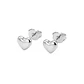 Aros de Plata Esterlina 925 Corazón Liso - Miniatura 1