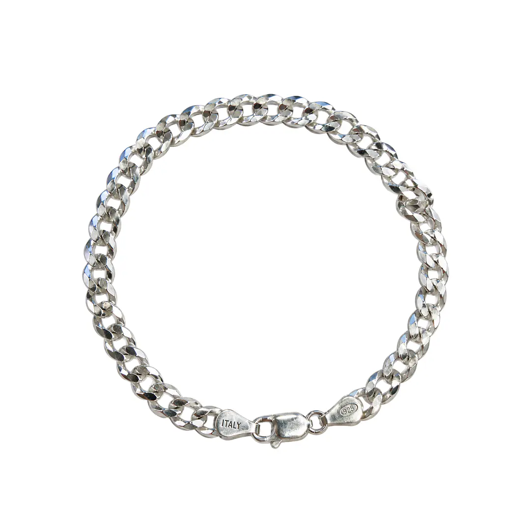 Pulsera de Plata Esterlina 925 Groumet 5MM Larga 1