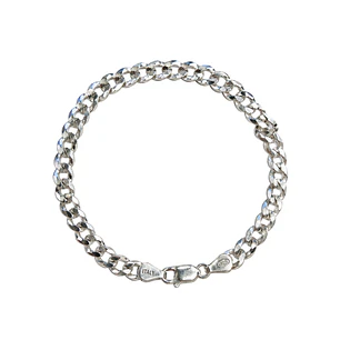 Pulsera de Plata Esterlina 925 Groumet 5MM Larga