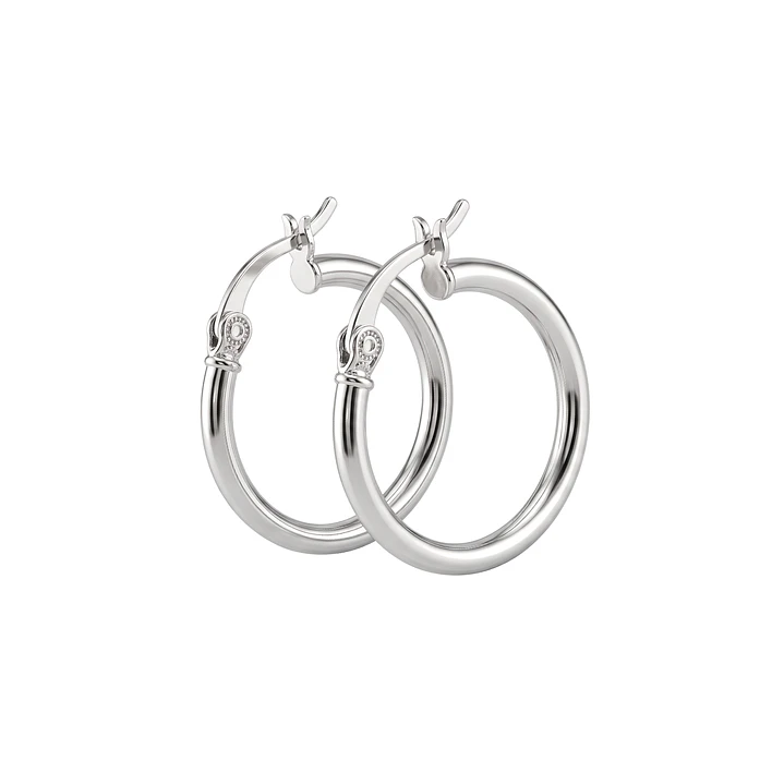 Aros de Plata Esterlina 925 Argollas Lisas Regular 1