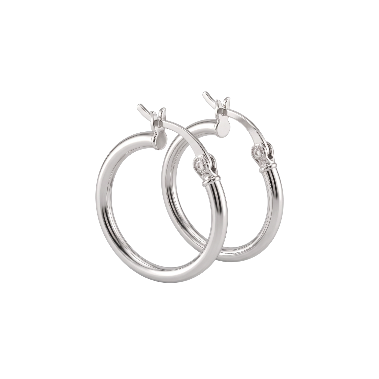 Aros de Plata Esterlina 925 Argollas Lisas Regular 2