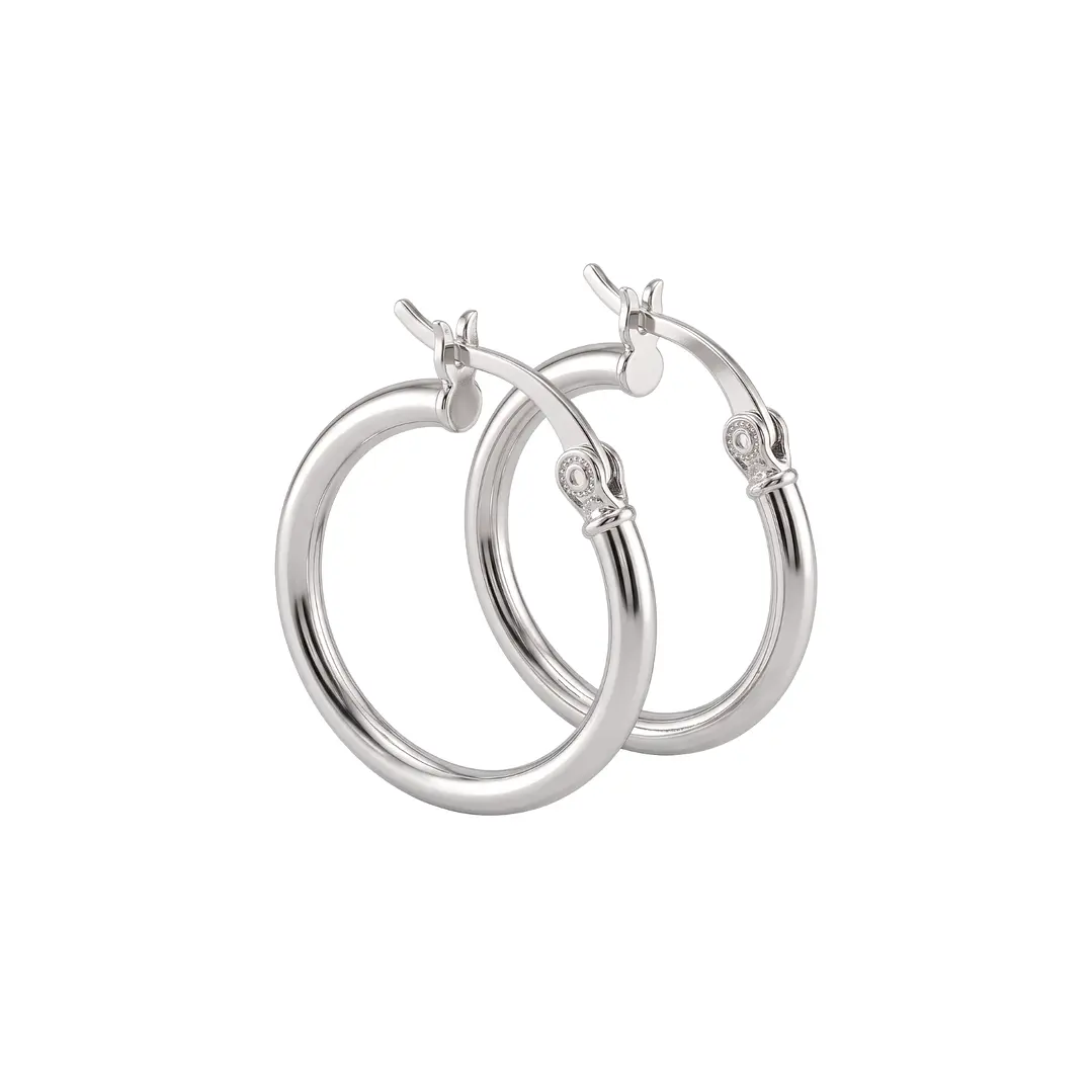 Aros de Plata Esterlina 925 Argollas Lisas Regular 2