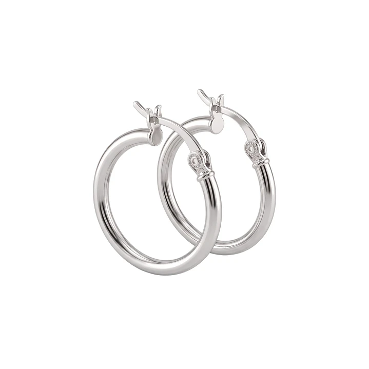 Aros de Plata Esterlina 925 Argollas Lisas Regular 2