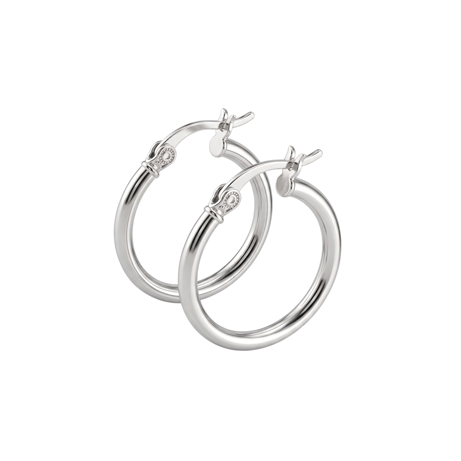 Aros de Plata Esterlina 925 Argollas Lisas Regular 3