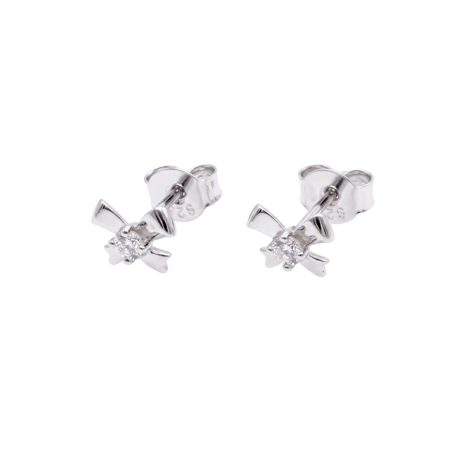 Aros de Plata Esterlina 925 Cinta Coquette Circón 1