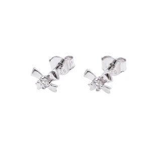 Aros de Plata Esterlina 925 Cinta Coquette Circón
