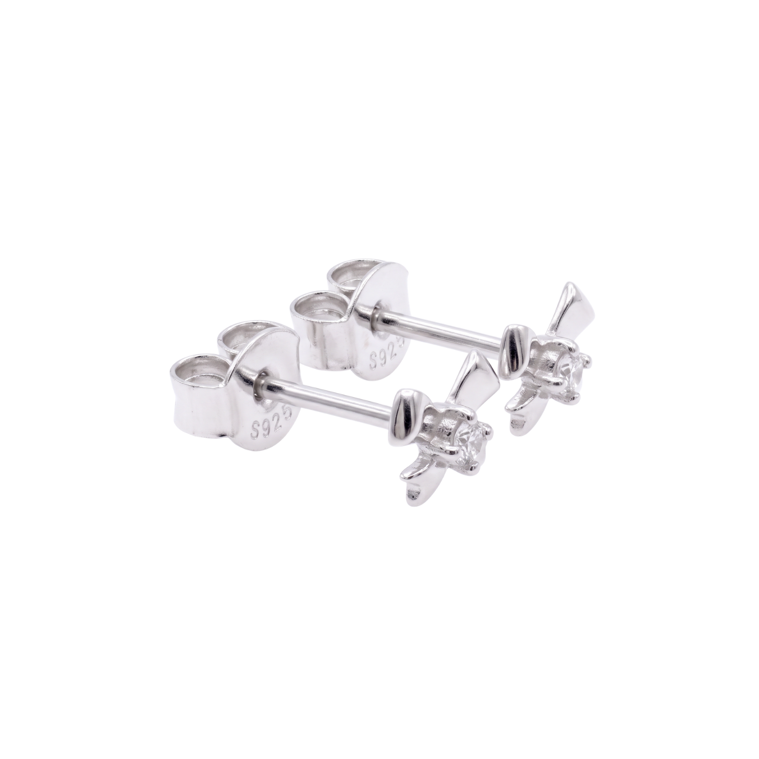 Aros de Plata Esterlina 925 Cinta Coquette Circón 2