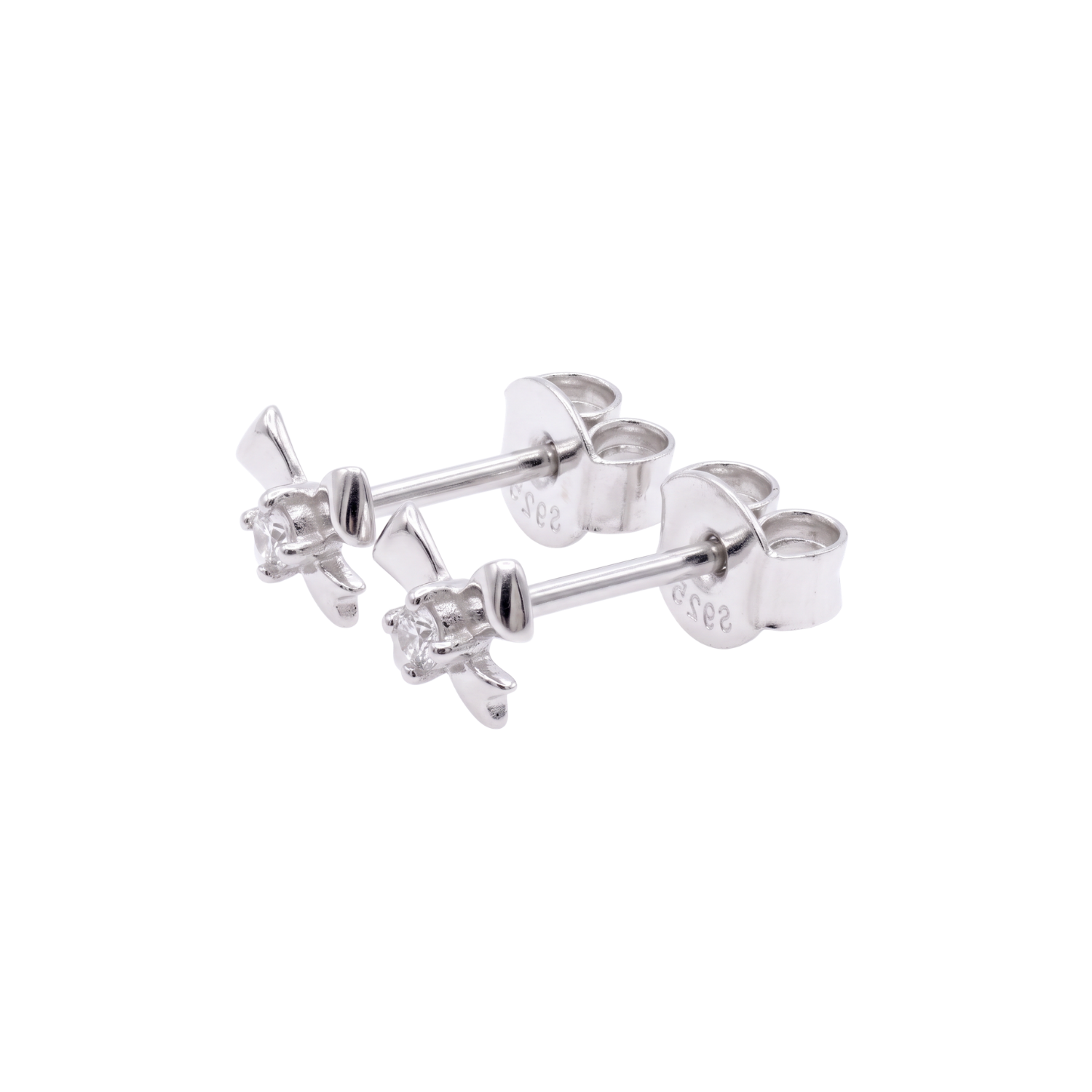 Aros de Plata Esterlina 925 Cinta Coquette Circón 3