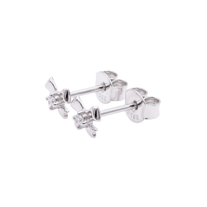 Aros de Plata Esterlina 925 Cinta Coquette Circón 3