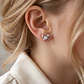 Aros de Plata Esterlina 925 Cinta Coquette Circón - Miniatura 4