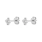 Aros de Plata Esterlina 925 Trebol Miniatura Circón - Miniatura 1