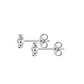 Aros de Plata Esterlina 925 Trebol Miniatura Circón - Miniatura 2