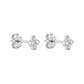 Aros de Plata Esterlina 925 Trebol Miniatura Circón - Miniatura 3