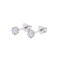 Aros de Plata Esterlina 925 Punto Circón Pequeño - Miniatura 1