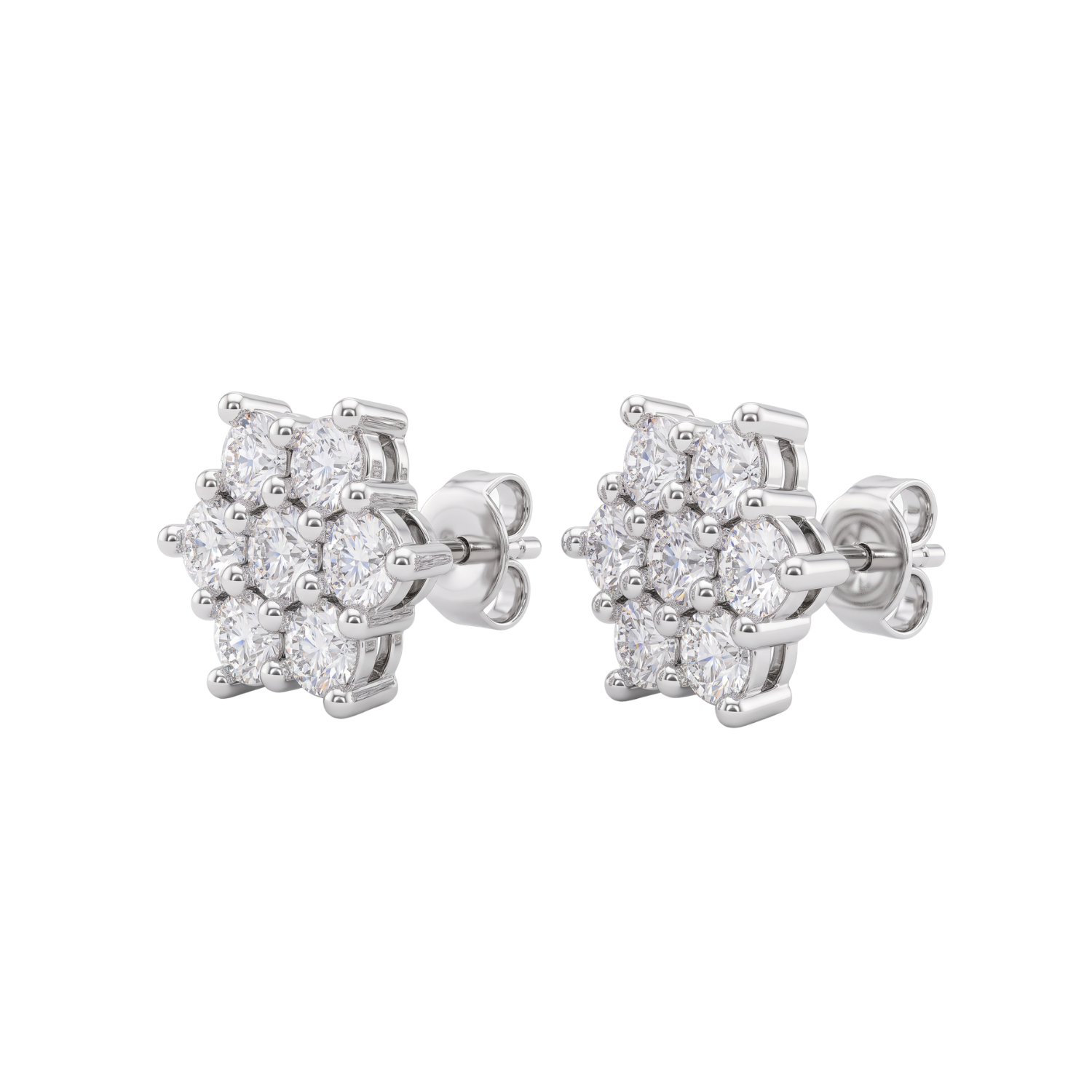 Aros de Plata Esterlina 925 Copo de Hielo Circón 1