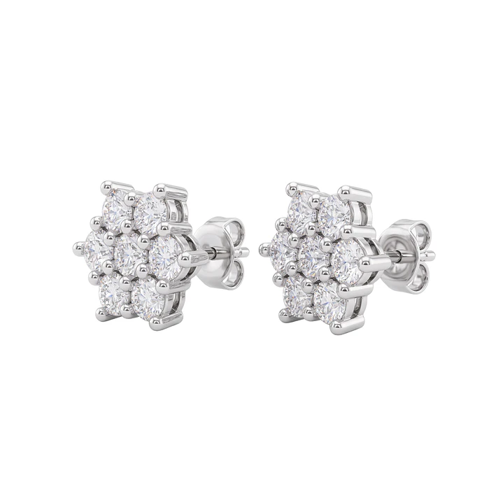 Aros de Plata Esterlina 925 Copo de Hielo Circón 1