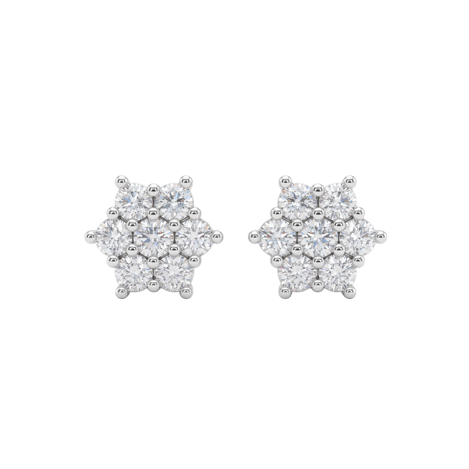 Aros de Plata Esterlina 925 Copo de Hielo Circón 2