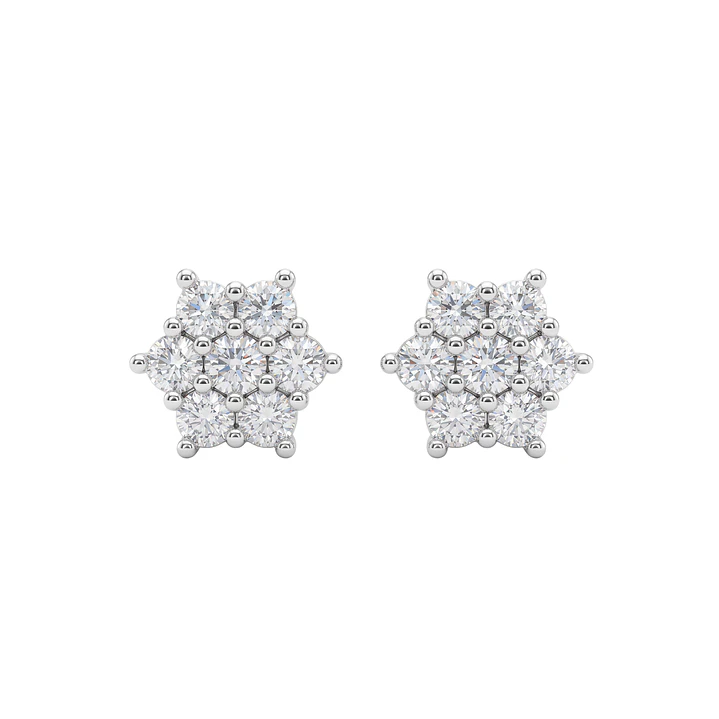 Aros de Plata Esterlina 925 Copo de Hielo Circón 2