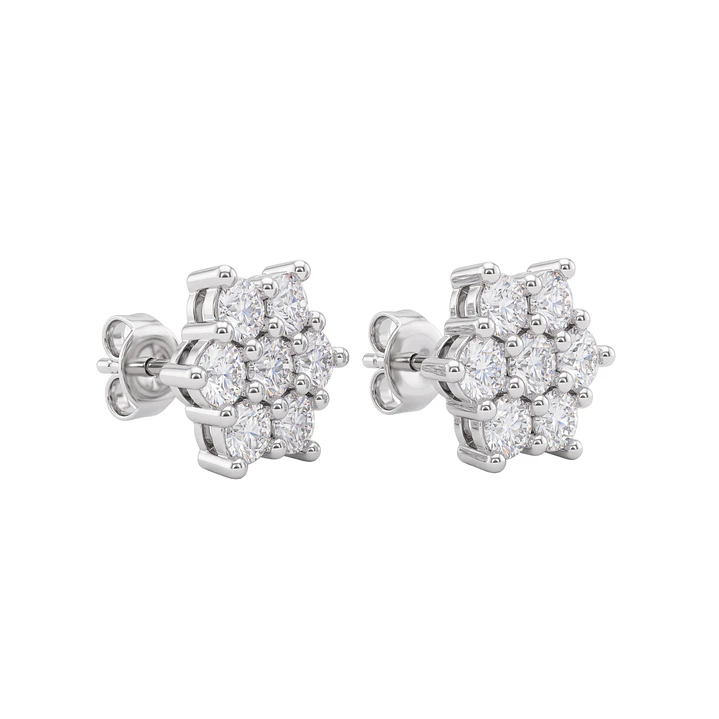 Aros de Plata Esterlina 925 Copo de Hielo Circón 3